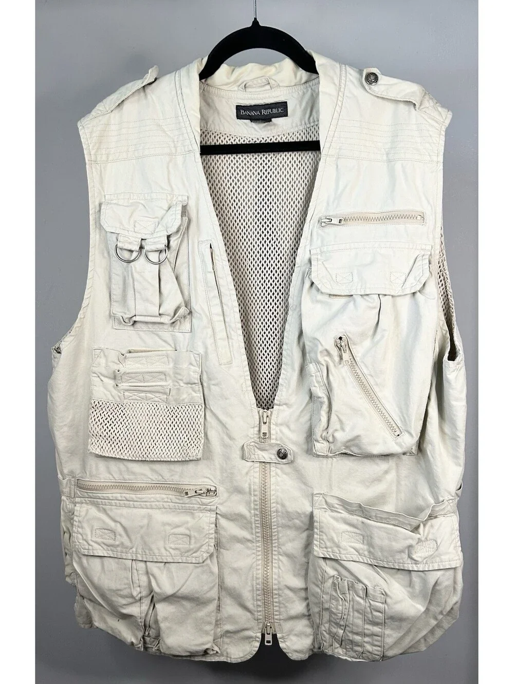 Vintage Banana Republic Fishing Vest Men’s Size Large